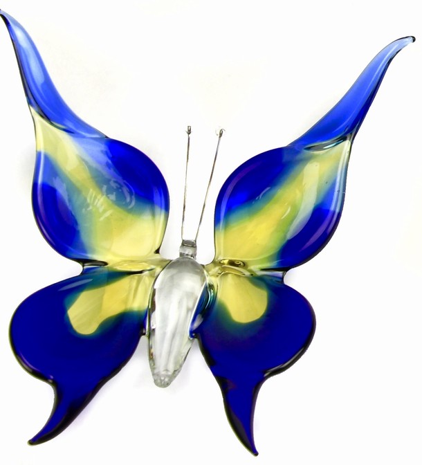 Accessoires B01S vlinder klein blauw-geel