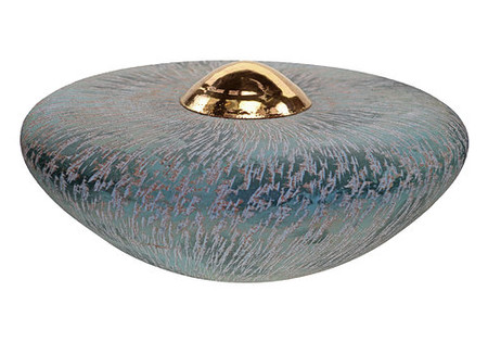 Disk urn ERBLDLOB4 keramiek groot Ocean blue