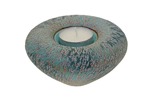 Tealight urn ERBLTLOB0,4 keramiek ocean blue.