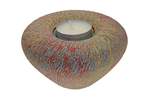 Tealight urn ERBLTLRR0,4 keramiek rainbow red.